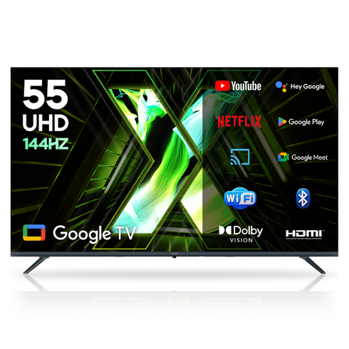 [10% 환급가전] 이노스 4K UHD LED 구글 3.0 VRR 144Hz 스마트 TV 고객직접설치, 스탠드형, X55 PRO, 139.7cm