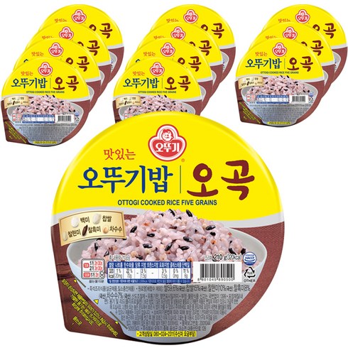 2023년 가성비 최고 즉석밥 - 맛있는 오뚜기밥 오곡, 210g, 12개