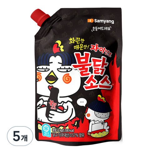 불닭소스2kg - 삼양 불닭소스, 2kg, 5개