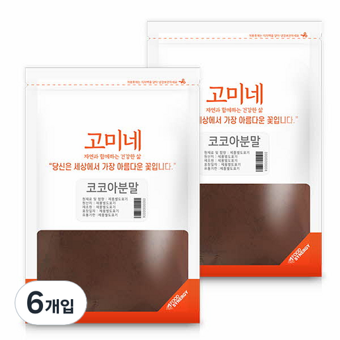 고미네 코코아분말, 300g, 1개입, 6개