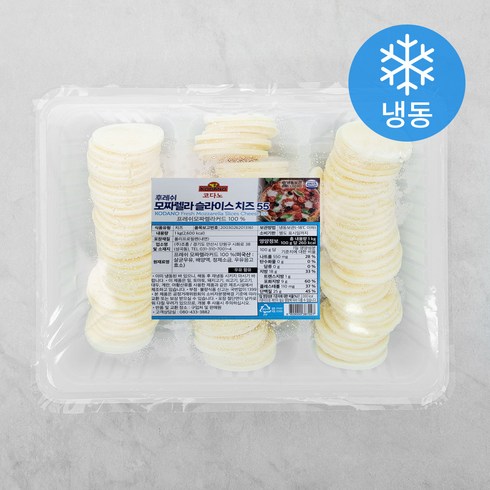 통모짜렐라치즈 - 마또네 후레쉬모짜슬라이스치즈 (냉동), 1kg, 1개