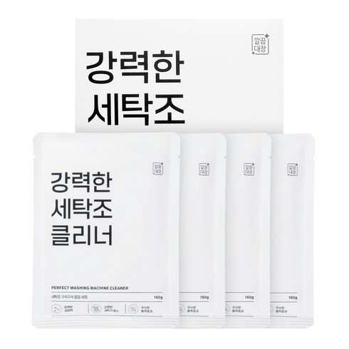 깔끔대장 강력한 세탁조 클리너 4p, 640g, 1세트