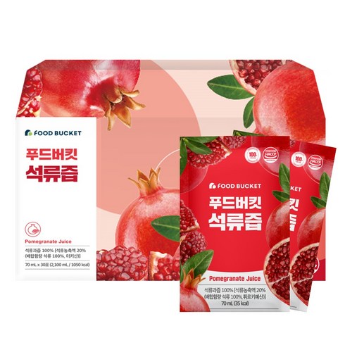 석류즙70ml30개입 - 푸드버킷 석류즙, 30개, 70ml