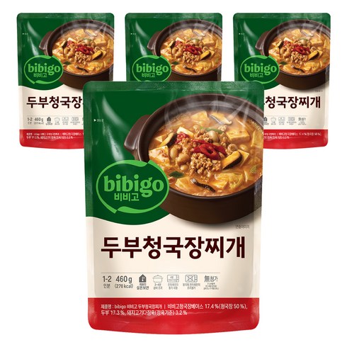 청국장밀키트 - 비비고 두부 청국장찌개, 460g, 4개