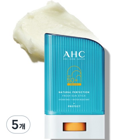 ahc내추럴퍼펙션더블쉴드선스틱 - AHC 내추럴 퍼펙션 프레쉬 선 스틱, 22g, 5개