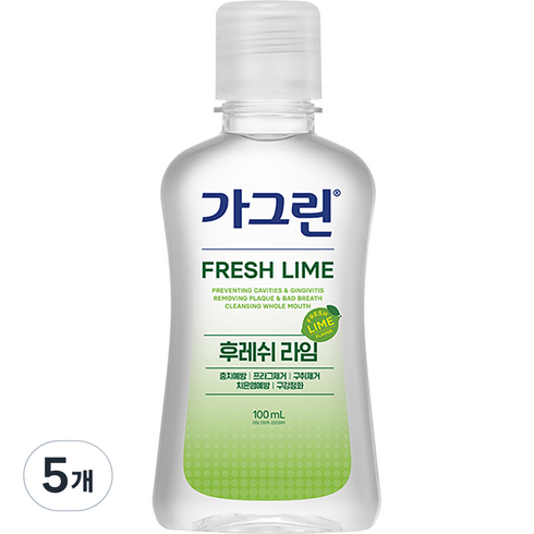 가그린 후레쉬라임, 100ml, 5개