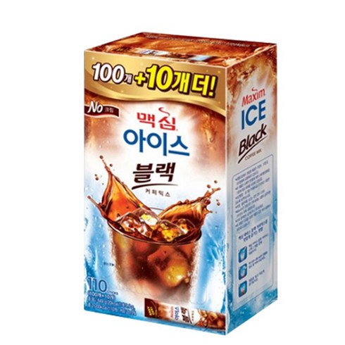 2023년 가성비 최고 아이스커피 - 맥심 아이스 블랙 커피믹스, 5.9g, 110개입, 1개