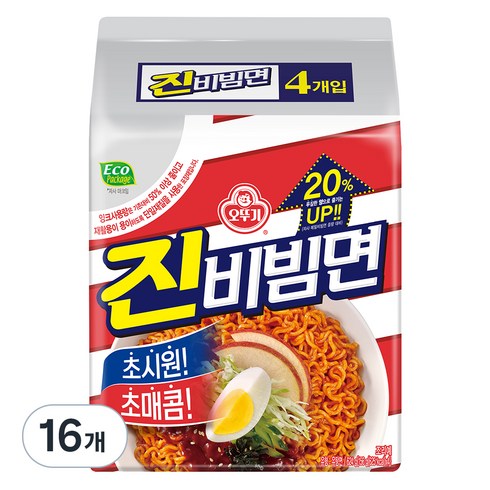 오뚜기 진비빔면, 16개