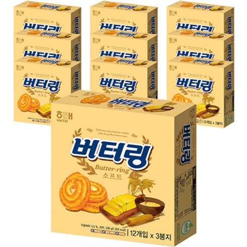 2023년 가성비 최고 유통기한 임박 버터링 과자 - 버터링 소프트 과자, 238g, 10개