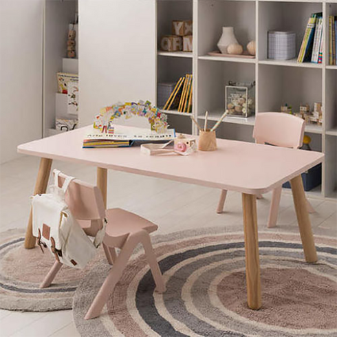리바트유아책상 - 리바트 꼼므 1200 아이책상 + 의자 방문설치, 핑크(책상, 의자)