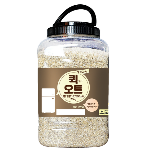 오트밀가루 - 냉장고쏙 퀵 롤드 오트, 2.5kg, 1개