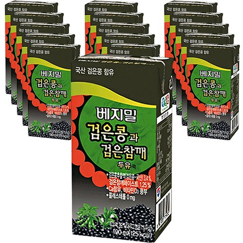 베지밀 검은콩두유 A 3박스B 2박스(32팩 총5박스 80팩 - 베지밀 검은콩과 검은참깨 두유, 190ml, 16개