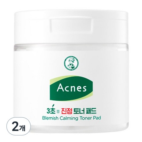 아크네스 3초 진정 토너 패드 160ml, 70개입, 2개