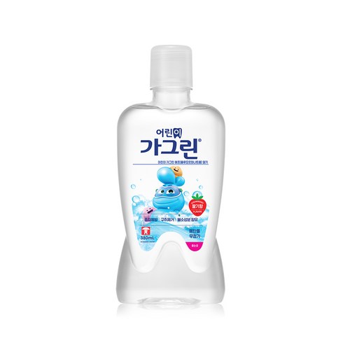 가그린 어린이용 구강청결제 딸기향 캐릭터 랜덤발송, 380ml, 1개