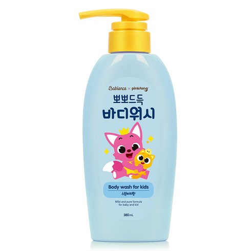 베비언스바디워시 - 베비언스 핑크퐁 뽀뽀드득 바디워시 복숭아향, 380ml, 1개