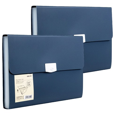 델리 린피니 스타일리쉬 도큐먼트 12분류 파일백 72593, 다크블루DBL, 2개