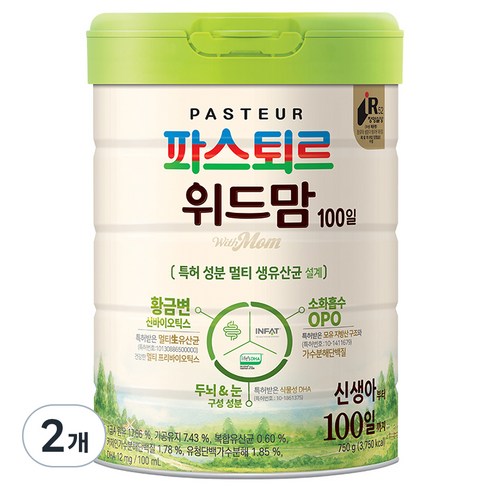 위드맘100일 - 파스퇴르 위드맘 100일, 750g, 2개