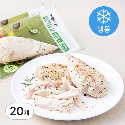 하림 하림이닭 닭가슴살 수비드 바질 & 올리브 (냉동), 115g, 20개