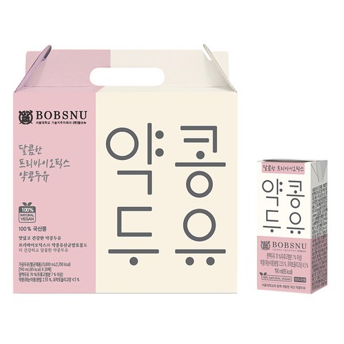 서울대밥스누 달콤한 프리바이오틱스 약콩두유, 20개, 190ml