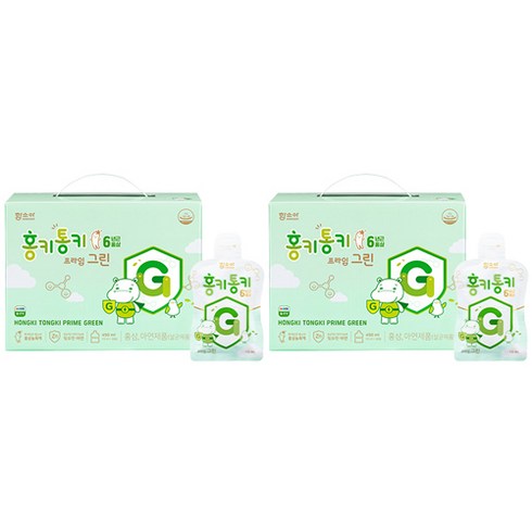 함소아 홍키통키 프라임 그린 유아홍삼, 60개입, 15ml