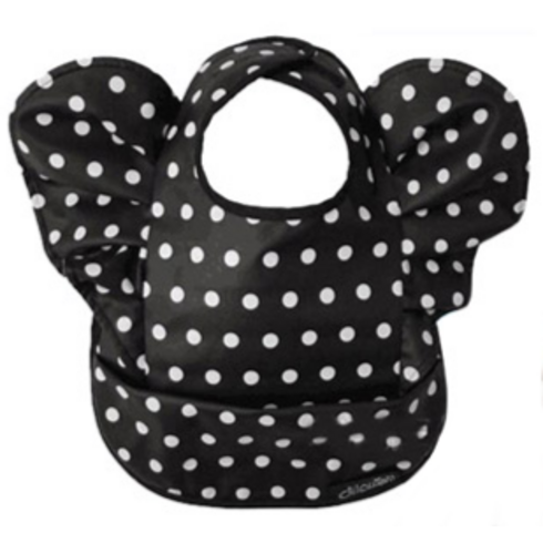 베베니즈 프릴퀸 방수턱받이, 블랙, 1개, 1개