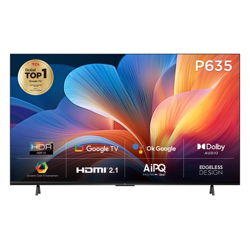 TCL 안드로이드 11 4K UHD HDR TV, 191cm, 75P635, 벽걸이형, 방문설치