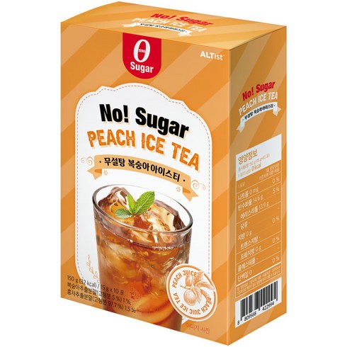 알티스트 무설탕 복숭아 아이스티, 15g, 10개입, 1개