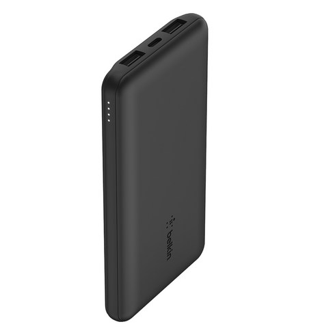 벨킨보조배터리 - 벨킨 부스트업 15W 고속 충전 보조배터리 3포트 10000mAh, BPB011btBK, 블랙