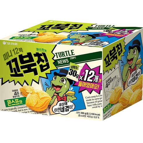 꼬북칩 미니, 30g, 12개