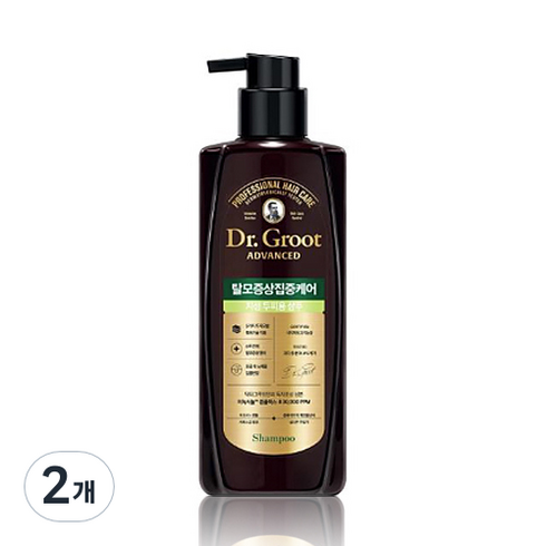 닥터그루트 탈모증상 집중케어 지성 두피용 샴푸, 700ml, 2개