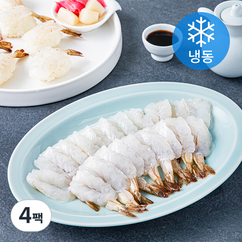 아침과저녁 초밥용 백미새우 (냉동), 120g, 4팩