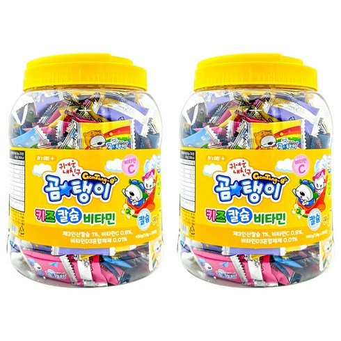 곰탱이 키즈 칼슘 비타민 450g, 250정, 2개