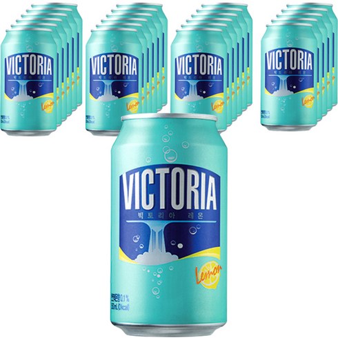 빅토리아 레몬 탄산음료 캔, 350ml, 24개입