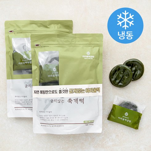 아리울떡공방 굳지않는 쑥개떡 (냉동), 2팩, 600g