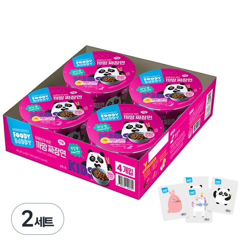 푸디버디 까망짜장면 컵 91g x 4p, 2세트