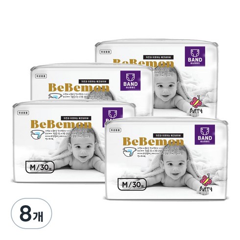 베베몬 에코네이버 밴드형 기저귀 유아용, 중형(M), 240매