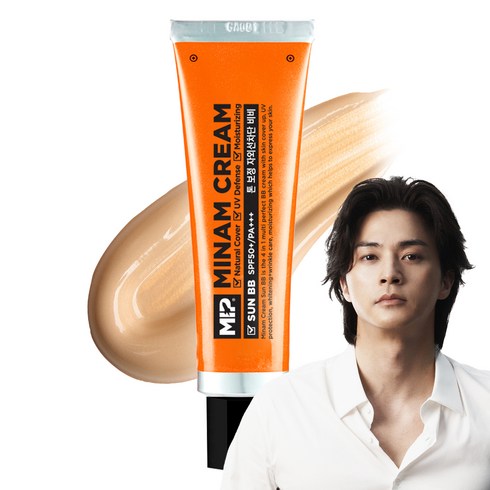 남자비비크림 - 미프 미남크림 썬 비비 남성용 비비크림 SPF50+ PA+++ 50ml, 1개