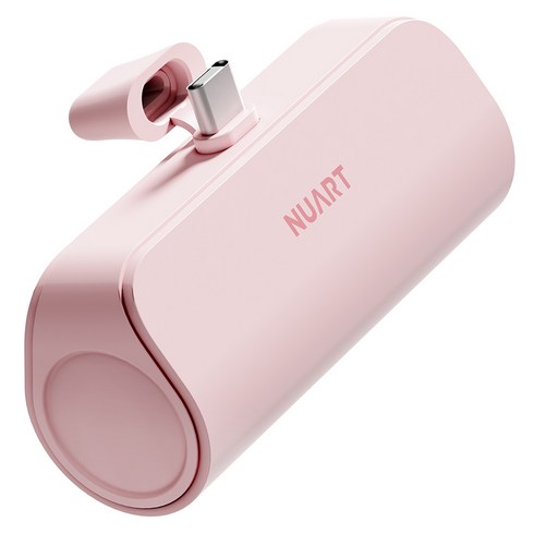 누아트 도킹형 미니 보조배터리 5000mAh, SPE-PA5GPQCP(C타입), 스카이 핑크