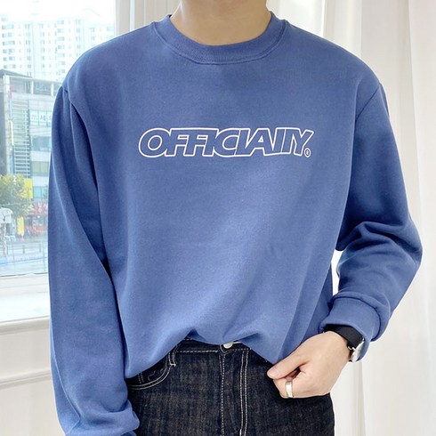 오티디 남녀공용 오버핏 쮸리 세컨로고 맨투맨