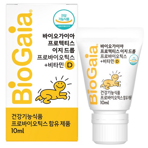 바이오가이아 프로텍티스 이지드롭 프로바이오틱스 + 비타민 D 영양제, 10ml, 1개