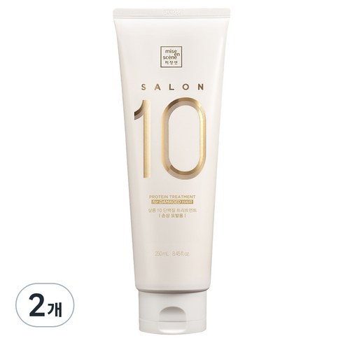 미장센트리트먼트 - 미쟝센 살롱 10 헤어트리트먼트 손상모발용, 250ml, 2개