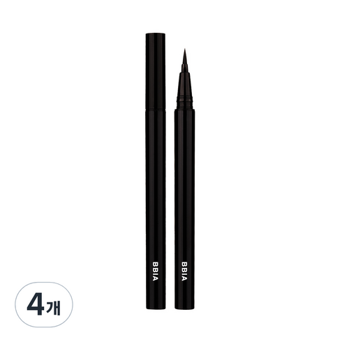 삐아 라스트 펜 아이라이너, 01 샤픈블랙, 4개
