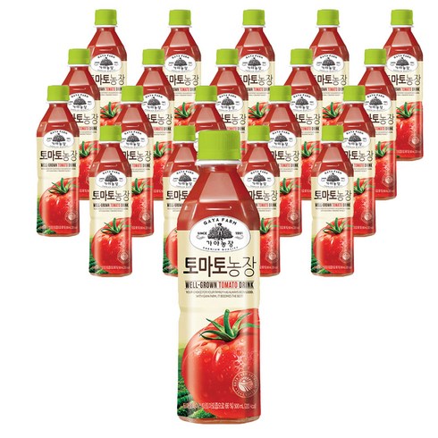 2023년 가성비 최고 토마토쥬스 - 가야농장 토마토농장 500ml, 20개