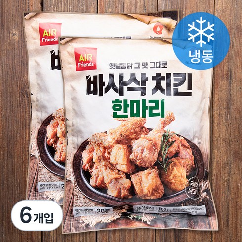 맥도날드기프티콘 - 마니커에프앤지 바사삭치킨 한마리 12조각 (냉동), 500g, 6개입