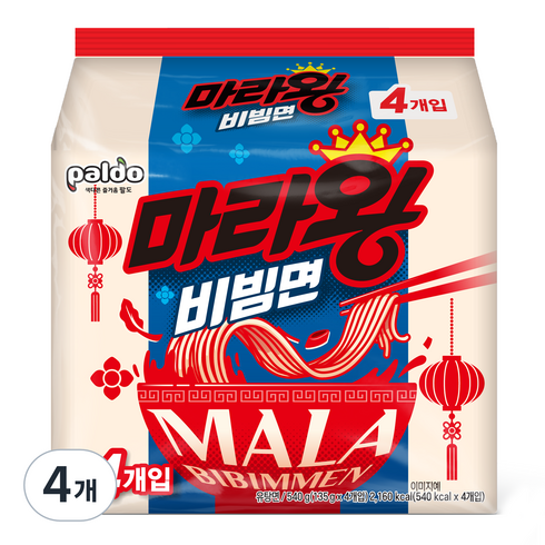 팔도 마라왕 비빔면 135g, 16개