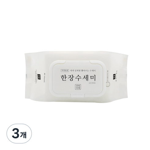 살림비책 일회용 뽑아쓰는 세제일체형 한장수세미 40p, 3개