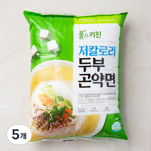 두부면 - 풀무원 풀스키친 저칼로리 두부 곤약면, 1kg, 5개