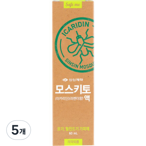 모스키토액 이카리딘 라벤더향, 60ml, 5개