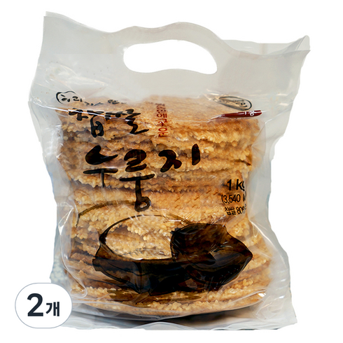 찹쌀누룽지 - 라이스웰 찹쌀누룽지, 1kg, 2개