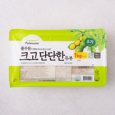 두부 - 풀무원 크고 단단한 두부, 1kg, 1개